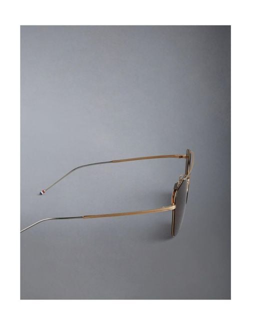 Thom Browne Brown Ivatoa Sunglasses With Square Frames
