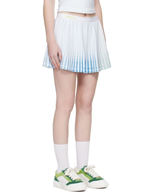 Casablanca Blue Logo Waistband Tennis Racer Skirt