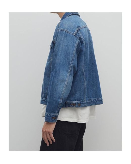 The Row Blue Seb Jacket In Cotton for men