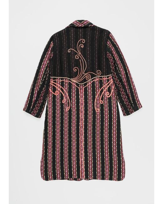 Commun's Red Striped Coat for men