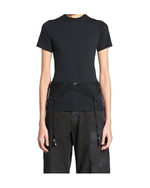 Balenciaga Black Lingerie Short-Sleeve T-Shirt
