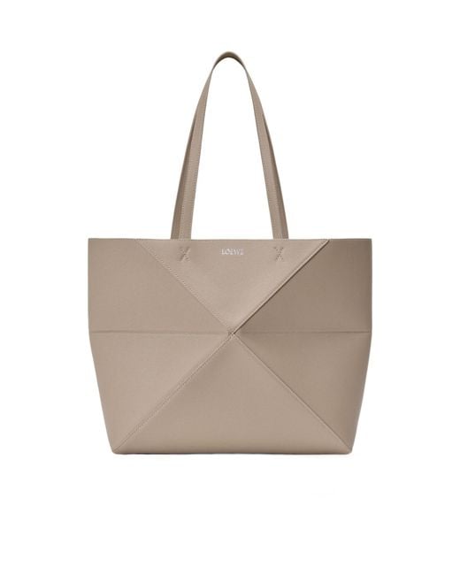 Loewe Natural Medium Puzzle Fold Horizontal Tote Bag