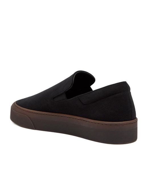 The Row Black Canvas Sneakers