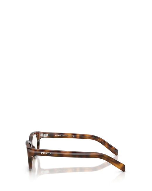 Prada White Eyewear Round Frame Glasses