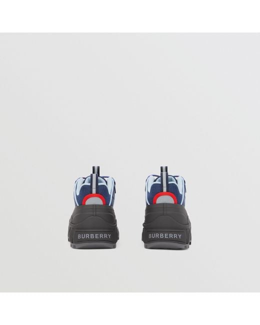 Burberry Blue Arthur Two-Tone Sneakers for men