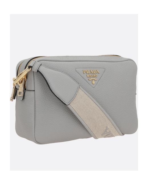 Prada White Medium Zipper Shoulder Bag