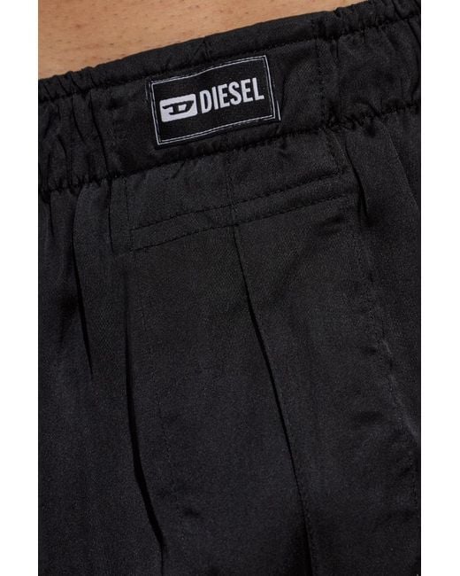 DIESEL Black Elastic-Waist Boxer Briefs for men
