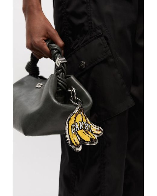 Ganni Metallic Banana Keyring