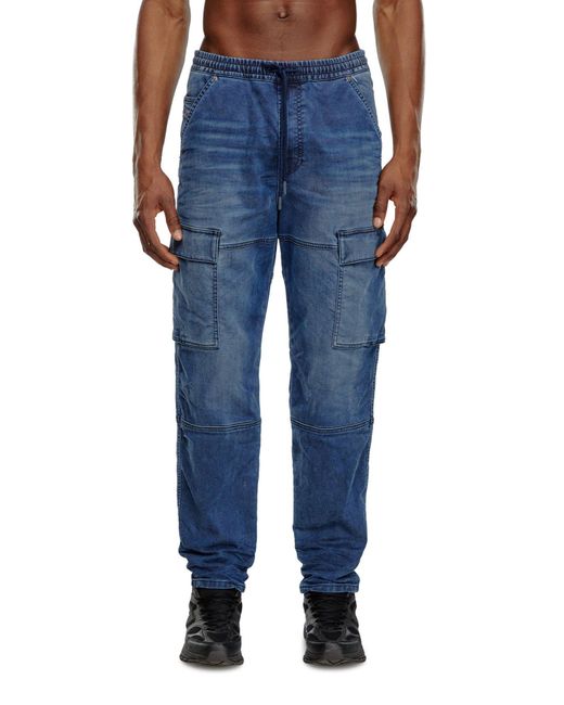 DIESEL Blue 2050 D Krooley Cargo Jeans for men