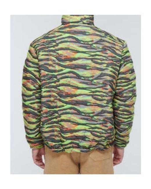 ERL Green Camouflage Quilted Cotton Jacket for men