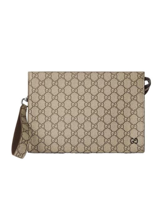 Gucci Multicolor Gg Logo Plaque Monogrammed Clutch Bag for men