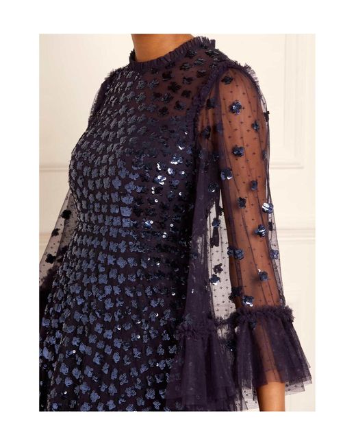 Needle & Thread Blue Glisten Ankle Gown