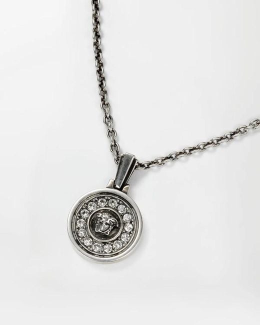 Versace White Medusa Pendant Necklace
