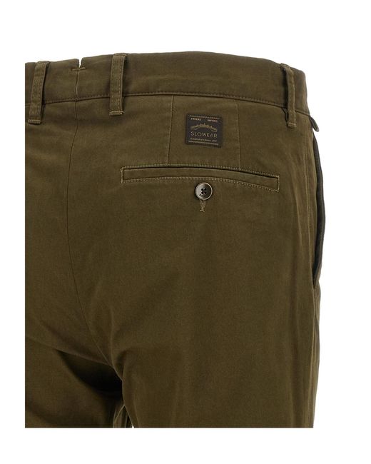 Incotex Green Straight-Leg Casual Trousers for men