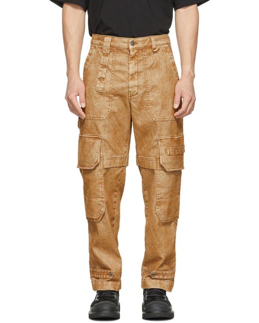 DIESEL Natural Relaxed Cargo Pants for men