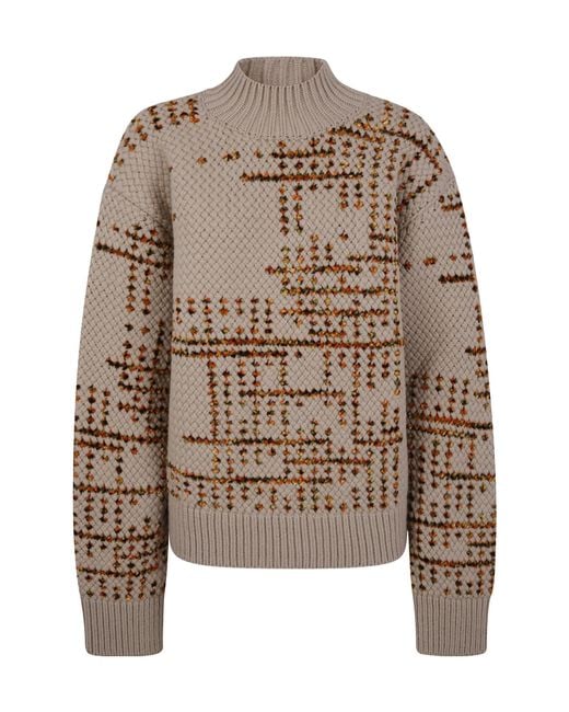 Dries Van Noten Brown High Neck Long-Sleeved Jumper for men