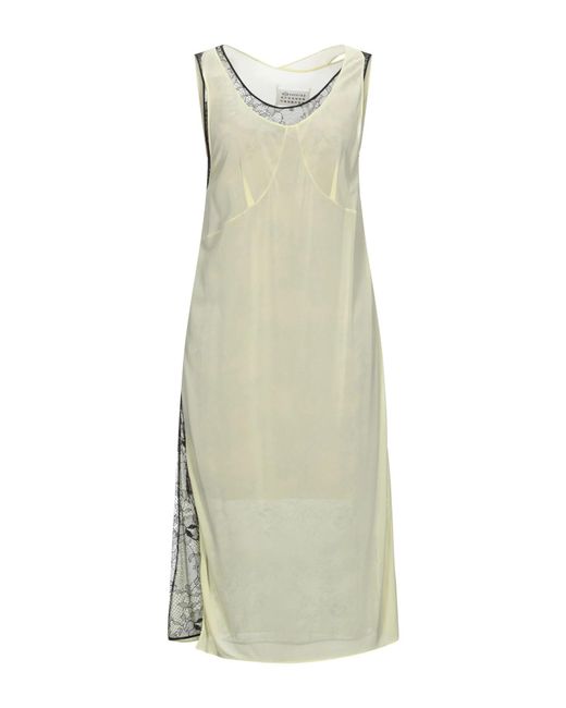 Maison Margiela White Scoop Neckline Dress