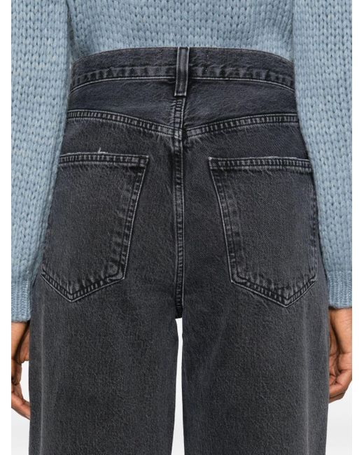 Agolde Blue Low Curve Tapered Jeans