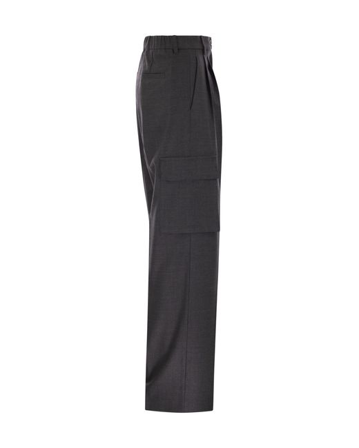 Herno Black Cargo Trousers