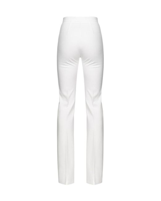 Pinko White Flared Full Milano Trousers