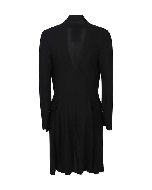 Junya Watanabe Black Long-Sleeved V-Neck Coat