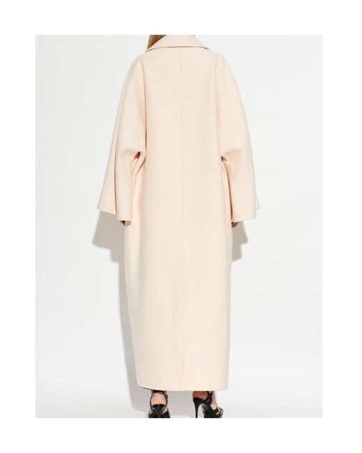 Balmain White Open Front Coat
