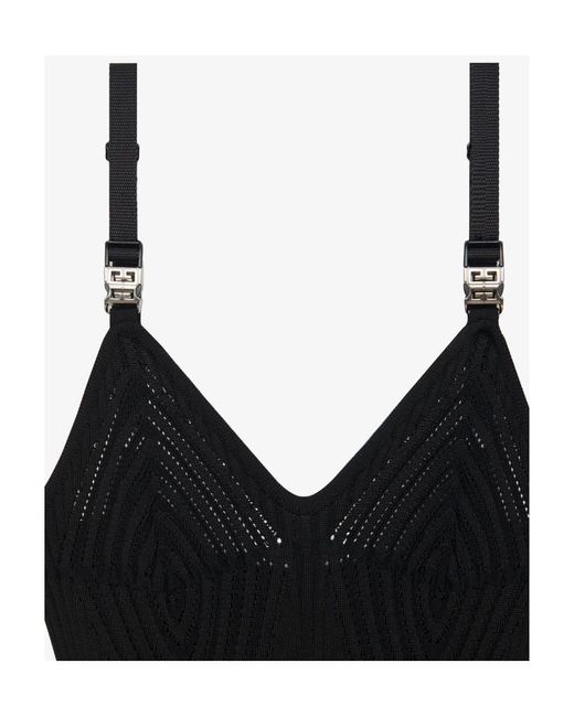 Givenchy Black 4G Buckle Straps Knitted Mini Dress