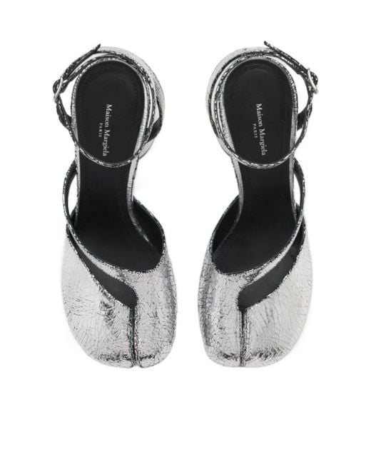 Maison Margiela White Strap Buckle Heeled Sandals