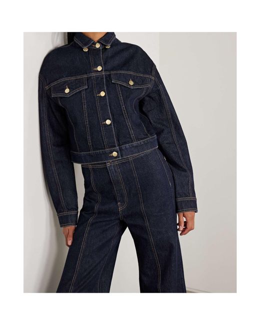 Ulla Johnson Blue Cape Buttoned Jacket