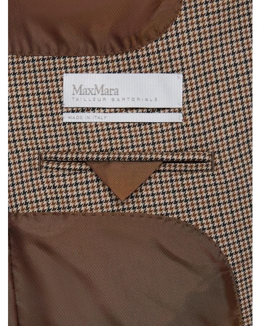 Max Mara Natural Caro Houndstooth-Pattern Tailored Jacket