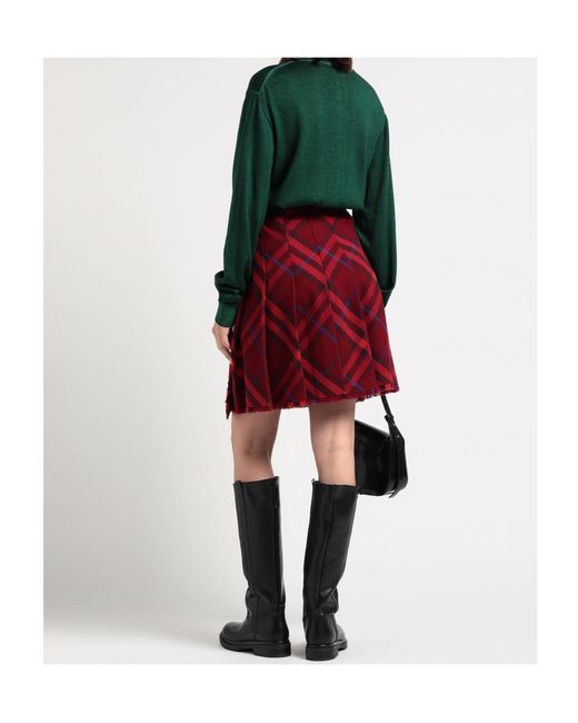 Burberry Red Plaid Mini Skirt