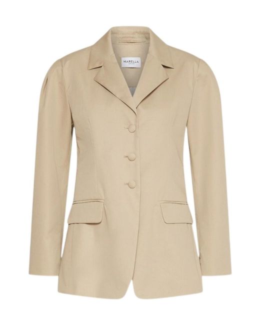 Marella Natural Structured Gabardine Blazer