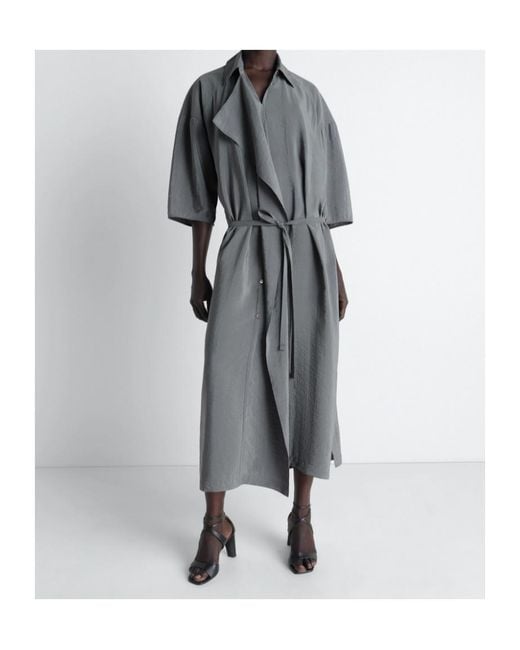Lemaire Short Sleeve Shirt Dress in Gray