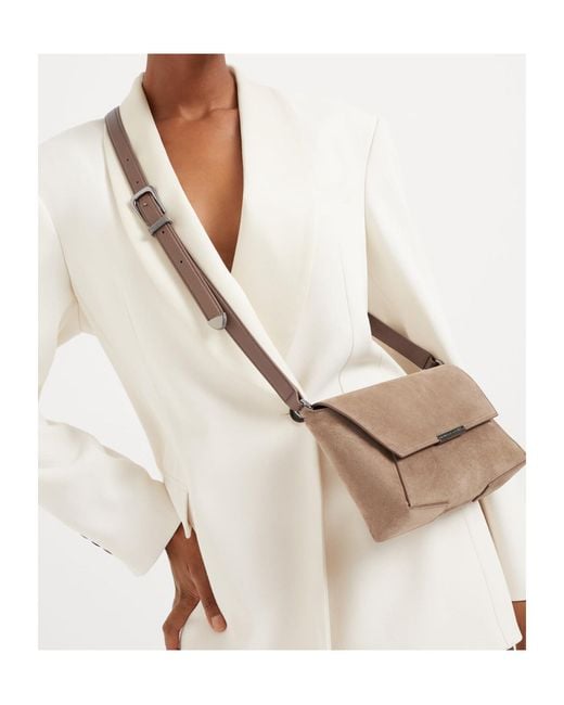 Brunello Cucinelli Brown Envelope Crossbody Bag