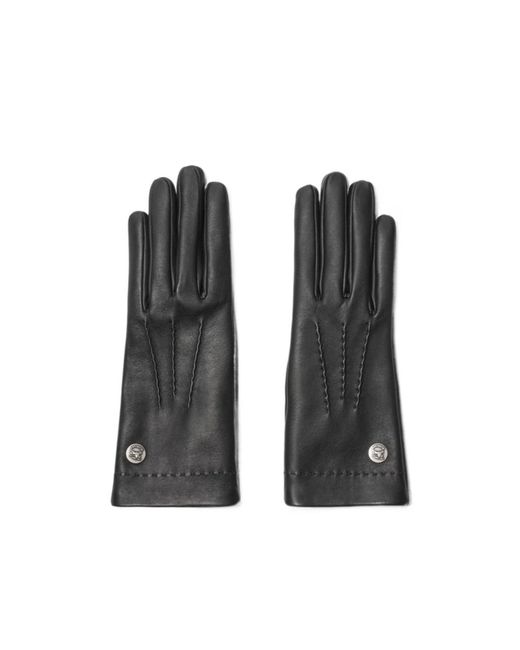 Burberry Black Leather Gloves