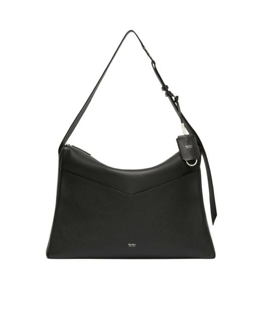 Max Mara Black Kipperl Zip Shoulder Bag