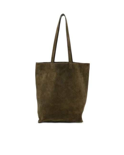 A.P.C. Green Maiko Suede Tote Bag for men