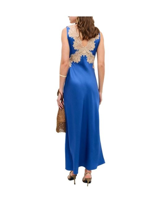 Rixo Blue Simple Dress