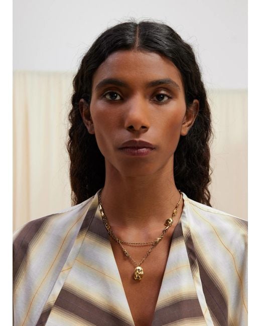 Lemaire Metallic Estampe Pendant Necklace
