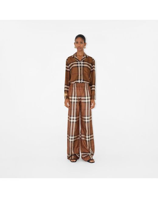 Burberry Multicolor Checked Elasticated Waistband Trousers