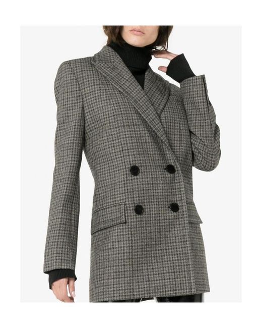 Givenchy Gray Plaid Wool Suit Jacket