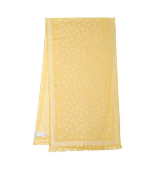 COACH Yellow Tassel Scarf