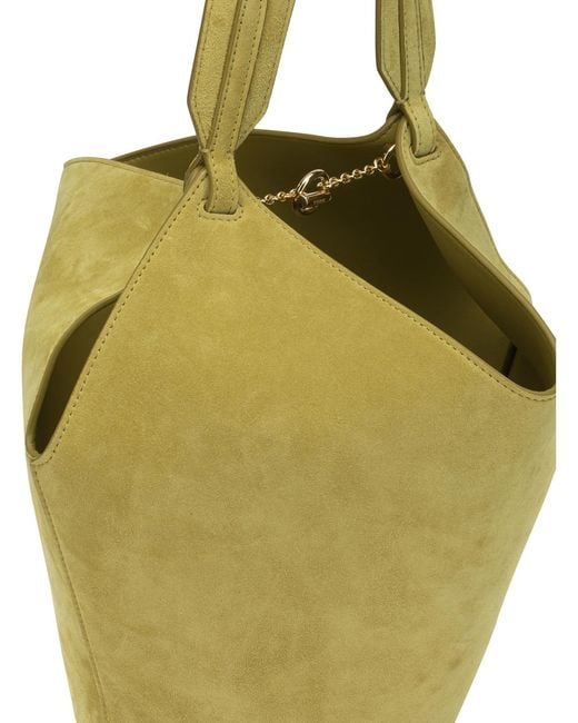 Khaite Metallic Lotus Mini Tote Bag