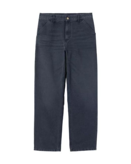 Carhartt Blue Simple Pant for men