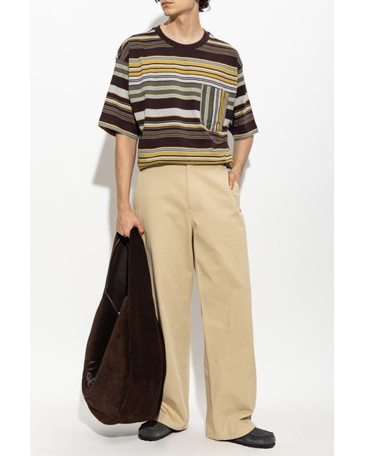 Dries Van Noten Multicolor Striped T-Shirt for men