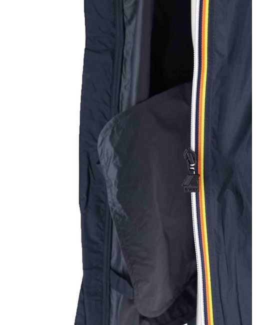 K-Way Blue Hooded Jacket for men