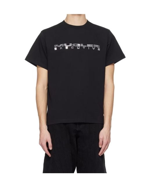Mugler Black Emblem Patch T-Shirt for men
