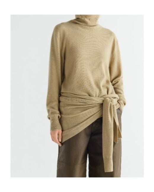 Lemaire Natural Stand-Collar Sweater
