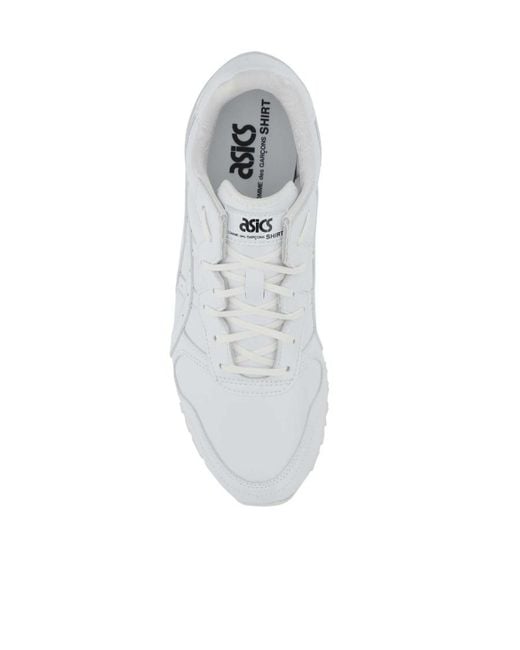 Comme des Garçons White Logo-Lacing Casual Sneakers for men