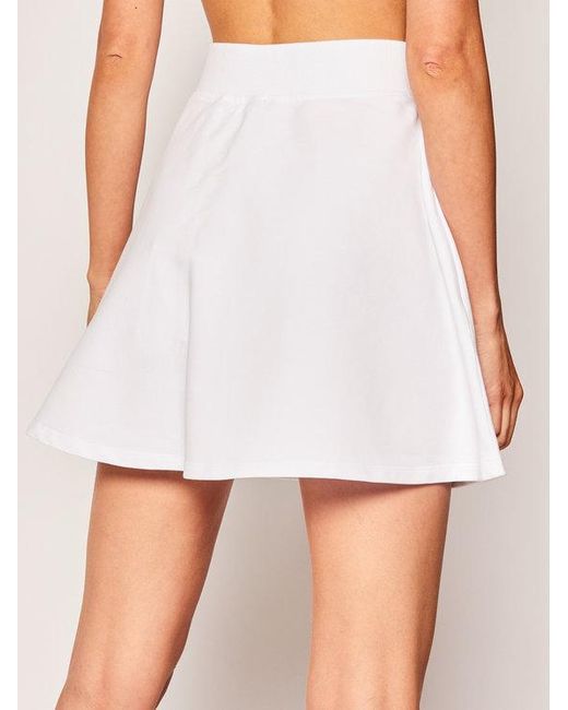 Moschino White Logo Details Skirt
